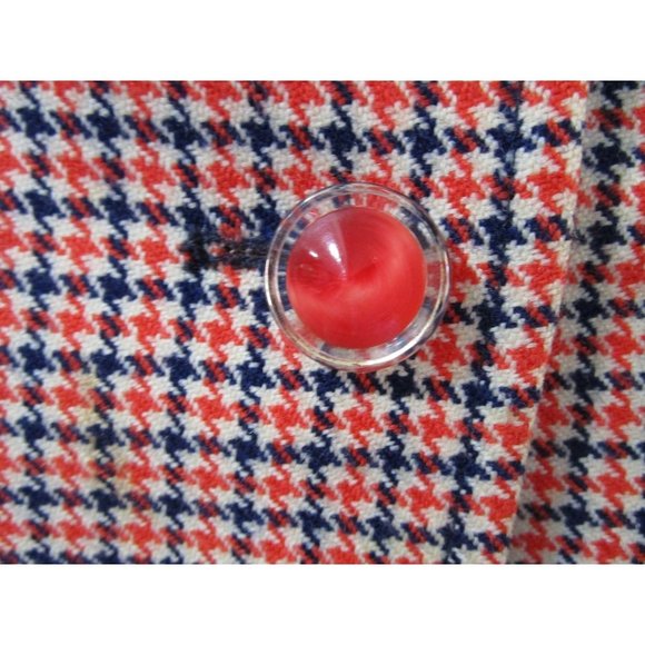 Houndstooth Tattersall Womans Wool Blend Vintage Jacket Creazion Loran GUC - Picture 5 of 16